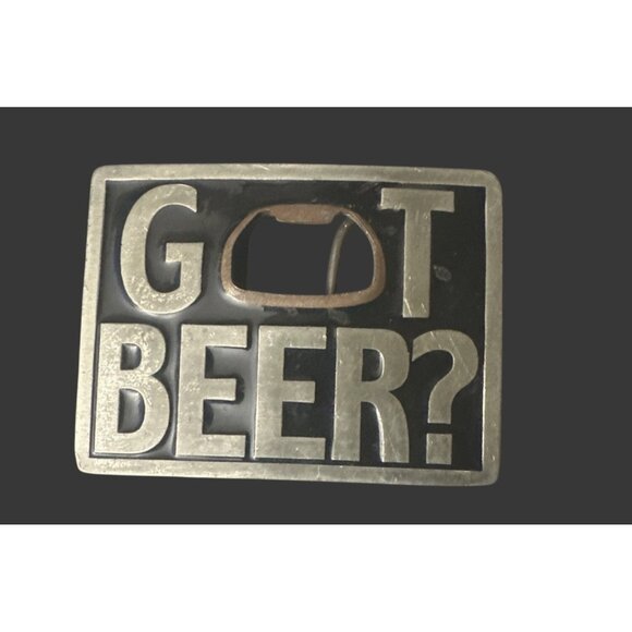 Got Beer? Vintage Bergamot Belt Buckle G259 Made In USA - Picture 1 of 3